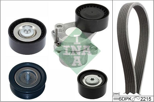 INA Ķīļrievu siksnu komplekts 529 0529 10 INA 529 0529 10 Ķīļrievu siksnu komplekts MERCEDES-BENZ Sprinter 5-T Platforma/Šasija (W906) lēti