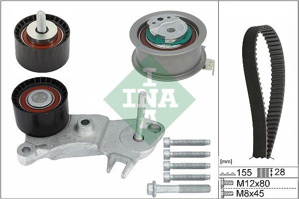 Zobsiksnas komplekts INA 530 0762 10 INA 530 0762 10 Zobsiksna VOLVO V70 2014