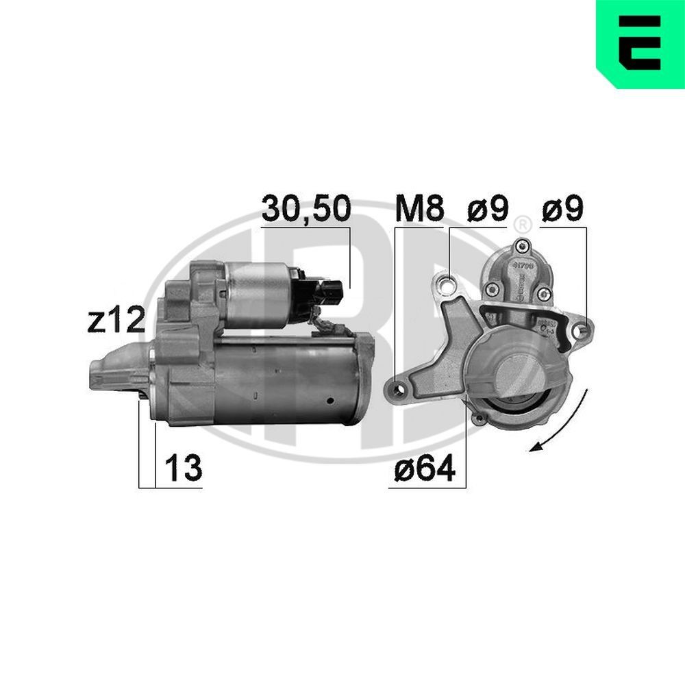 ERA Starter 221044 Startmotor ERA YARIS 221044 billig