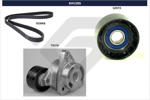 HUTCHINSON Σετ ιμάντων poly-V KHV 285 Σετ ιμάντων poly-v Volkswagen HUTCHINSON KHV 285
