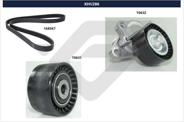 HUTCHINSON Soonrihmakomplekt KHV 286 KHV 286 Soonrihmakomplekt NISSAN 370 Z HUTCHINSON