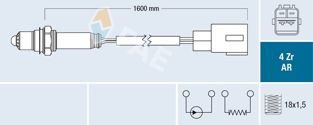 FAE Sonde lambda 75651 Capteur d'oxygène FAE MERIVA 75651 pas cher