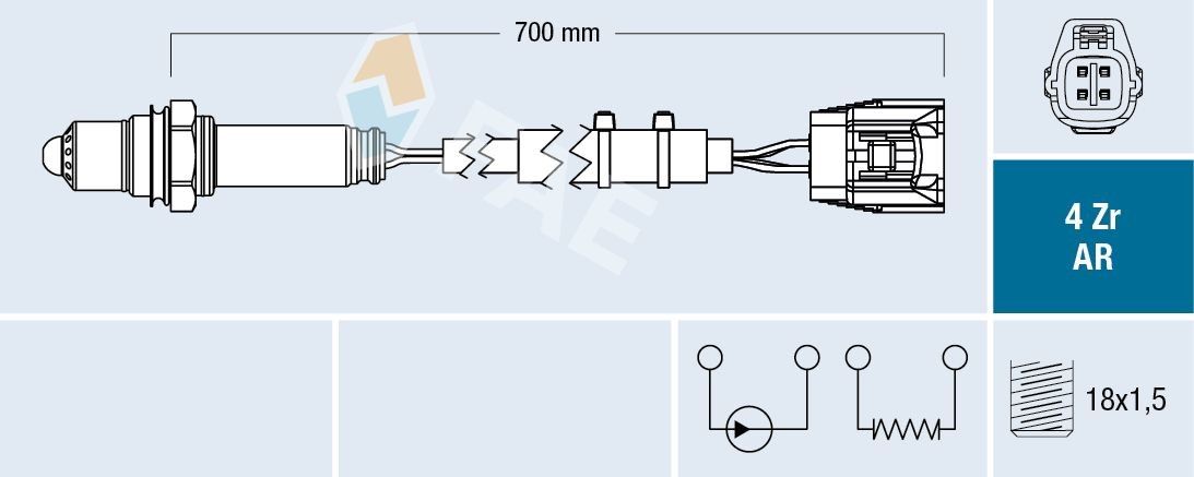 Sonda lambda FAE 75652 FAE 75652 Lambda sensor MAZDA 3 2016