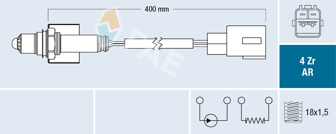 FAE Lambda andur 75654 Lambda andur FAE TOYOTA 75654