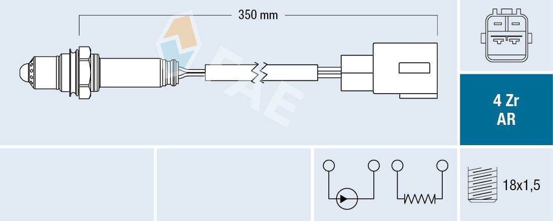 Sonda lambda FAE 75659 FAE 75659 Sensor de nox TOYOTA HILUX Pick-up 2016