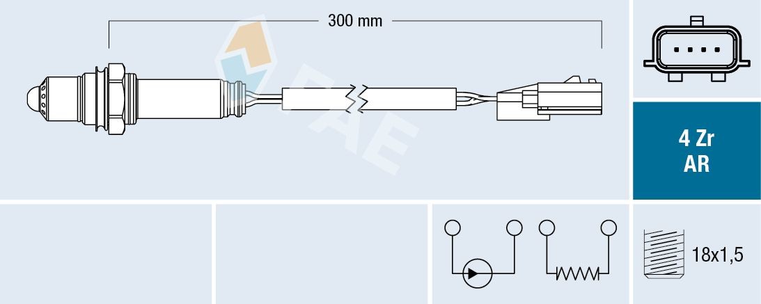 Sonda lambda FAE 75661 FAE 75661: Sonda de o2 Nissan NAVARA 2019