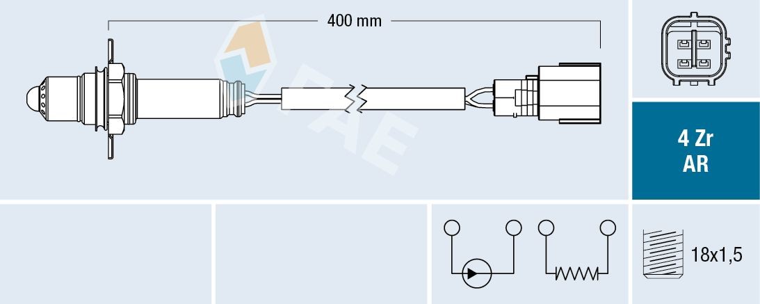 Lambdasonde FAE 75662 FAE 75662 Lambdasensor Subaru FORESTER 2024