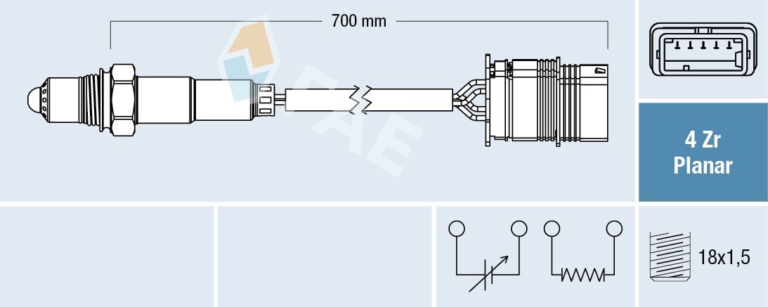 FAE Sonda lambda 77760 Sensor lambda FAE Série 6 77760 baratos