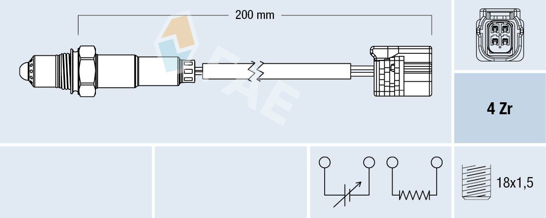 FAE Lambdasonde 77786 Lambda sensor FAE FR-V 77786 billig