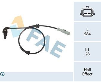 FAE ABS-Sensor 78442 Raddrehzahlsensor FAE SANDERO / STEPWAY 78442 günstig