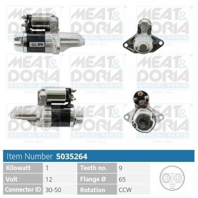 MEAT & DORIA Startmotor 5035264 MEAT & DORIA 5035264 Startmotoren Subaru Impreza GD prijs