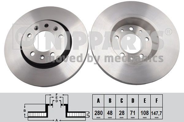 NIPPARTS Bremžu diski N3302208 Bremžu disks NIPPARTS Peugeot 407 N3302208