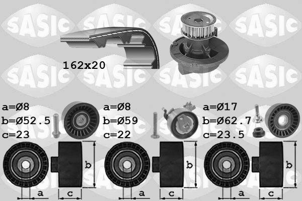 SASIC Distributieriem set + waterpomp 3906093 3906093 Waterpomp + distributieriem set OPEL INSIGNIA SASIC