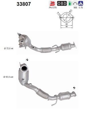 AS Katalizators 33807 AS 33807 Katalizators Seat Leon 5f cena