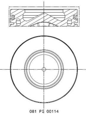 MAHLE Πιστόνι 081 PI 00114 002 MAHLE Πιστονι TOYOTA 081 PI 00114 002