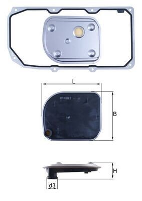 MAHLE Hydraulikfiltersæt, automatgearkasse HX 158D1 Automatfilter MAHLE GLB HX 158D1 billig