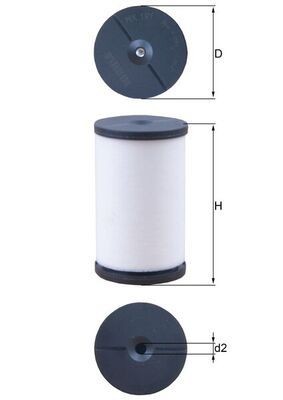 MAHLE Hydraulikfilter, automatisk gearkasse HX 191 HX 191 Automatgear filter MAHLE PEUGEOT TRAVELLER