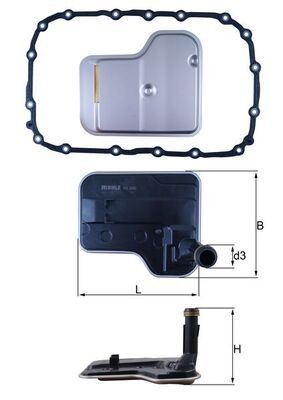 MAHLE Hüdraulikafilter, automaatkäigukast HX 240D HX 240D Hüdraulikafilter automaatkäigukast HYUNDAI TUCSON MAHLE