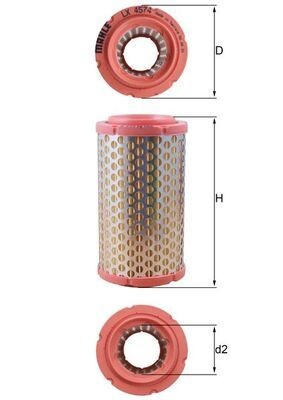 MAHLE Luchtfilter LX 4574 MAHLE LX 4574 Filters 600 Sedan