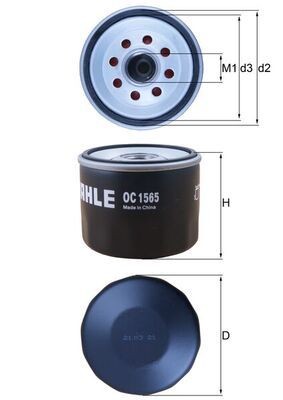 MAHLE Oil filter OC 1565 MAHLE OC 1565 Focus Mk4 Saloon (HM) oil filter cost