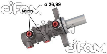 CIFAM Galvenais bremžu cilindrs 202-1168 Galvenais bremžu cilindrs CIFAM Citroën SAXO 202-1168