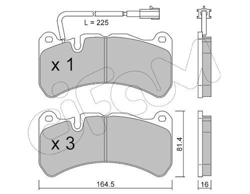 CIFAM Brake pad set 822-1201-0 822-1201-0 CIFAM brake pads for MERCEDES-BENZ R-Class