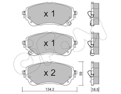 CIFAM Bremsbeläge 822-1234-0 Bremsklötze CIFAM Toyota DYNA 822-1234-0