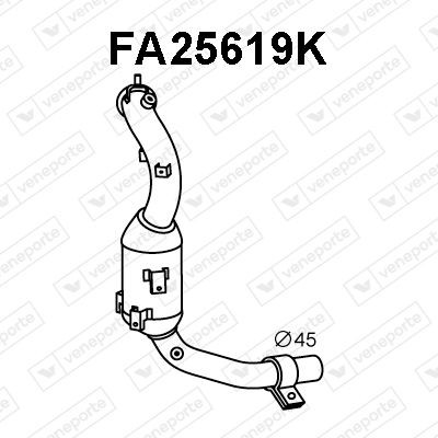 VENEPORTE Catalytic converter FA25619K Fiat PANDA VENEPORTE catalytic converter FA25619K