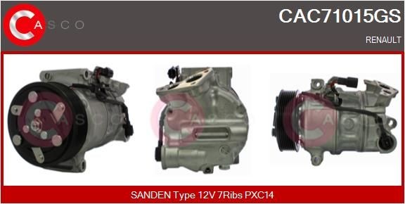 Compressore aria condizionata CASCO CAC71015GS CASCO CAC71015GS Compressore RENAULT GRAND SCÉNIC 2018