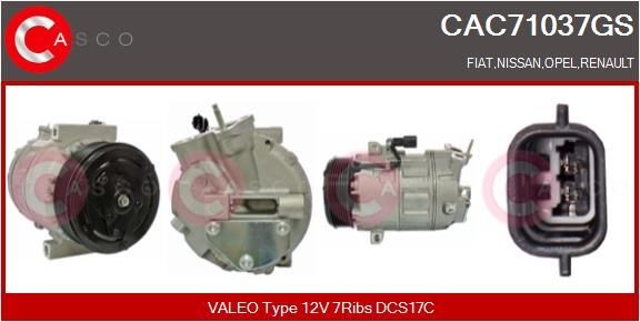 CASCO Compressore aria condizionata CAC71037GS CASCO CAC71037GS Compressore Renault Master EV prezzo