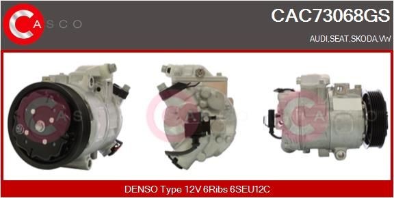 CASCO Compressore aria condizionata CAC73068GS CASCO CAC73068GS Compressore condizionatore Volkswagen BORA originali