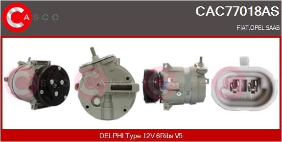 Aircopomp CASCO CAC77018AS CASCO CAC77018AS: AC-compressor Saab 9-3 2000