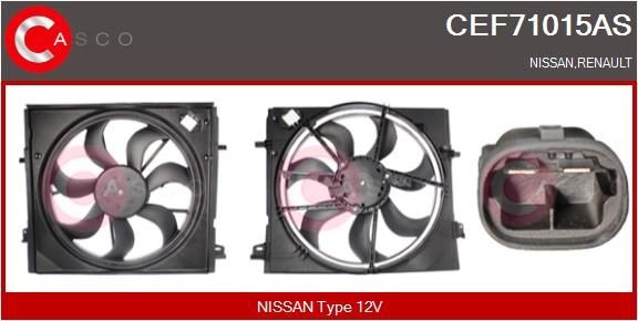 CASCO Elektromotor, kølerventilator CEF71015AS CASCO CEF71015AS Renault Koleos 2 Elektromotor, kølerventilator pris