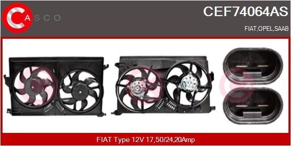 CASCO Μοτέρ, βεντιλατέρ ψυγείου CEF74064AS CASCO CEF74064AS Μοτέρ, βεντιλατέρ ψυγείου Opel Tigra Twintop φθηνά