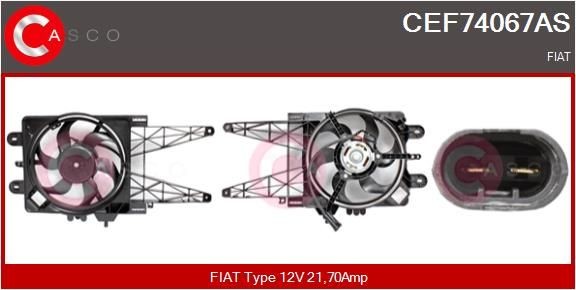 CASCO Elektrische motor, radiateurventilator CEF74067AS CASCO CEF74067AS Elektrische motor, radiateurventilator FIAT Ducato III Flatbed Vrachtwagen / Chassis (250, 290) goedkoop