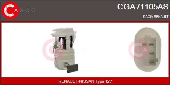 CASCO Benzínové čerpadlo CGA71105AS CGA71105AS Palivové čerpadlo DACIA DUSTER CASCO