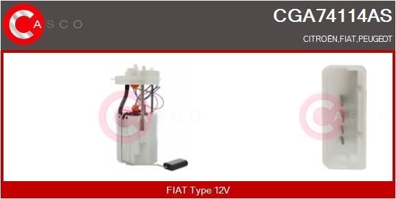CASCO Bränsletillförselenhet CGA74114AS CASCO CGA74114AS Bränslepump Citroen Nemo Skåpbil original
