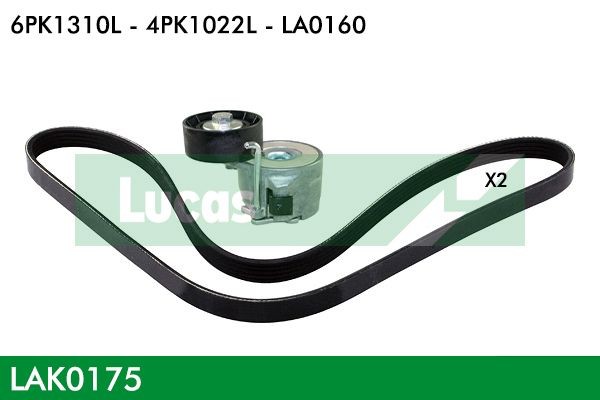 LUCAS Kit Cinghie Poly-V LAK0175 LAK0175 costo Kit cinghie poly-v LUCAS FIAT GRANDE PUNTO
