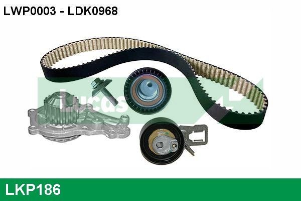 LUCAS Kamremssats med vattenpump LKP186 LKP186 LUCAS vattenpump + kuggremssats CHEVROLET CAPTIVA
