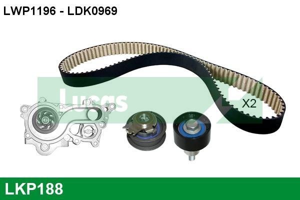 LUCAS Wasserpumpe + Zahnriemensatz LKP188 Zahnriemen mit Wasserpumpe LUCAS TIGUAN LKP188 günstig