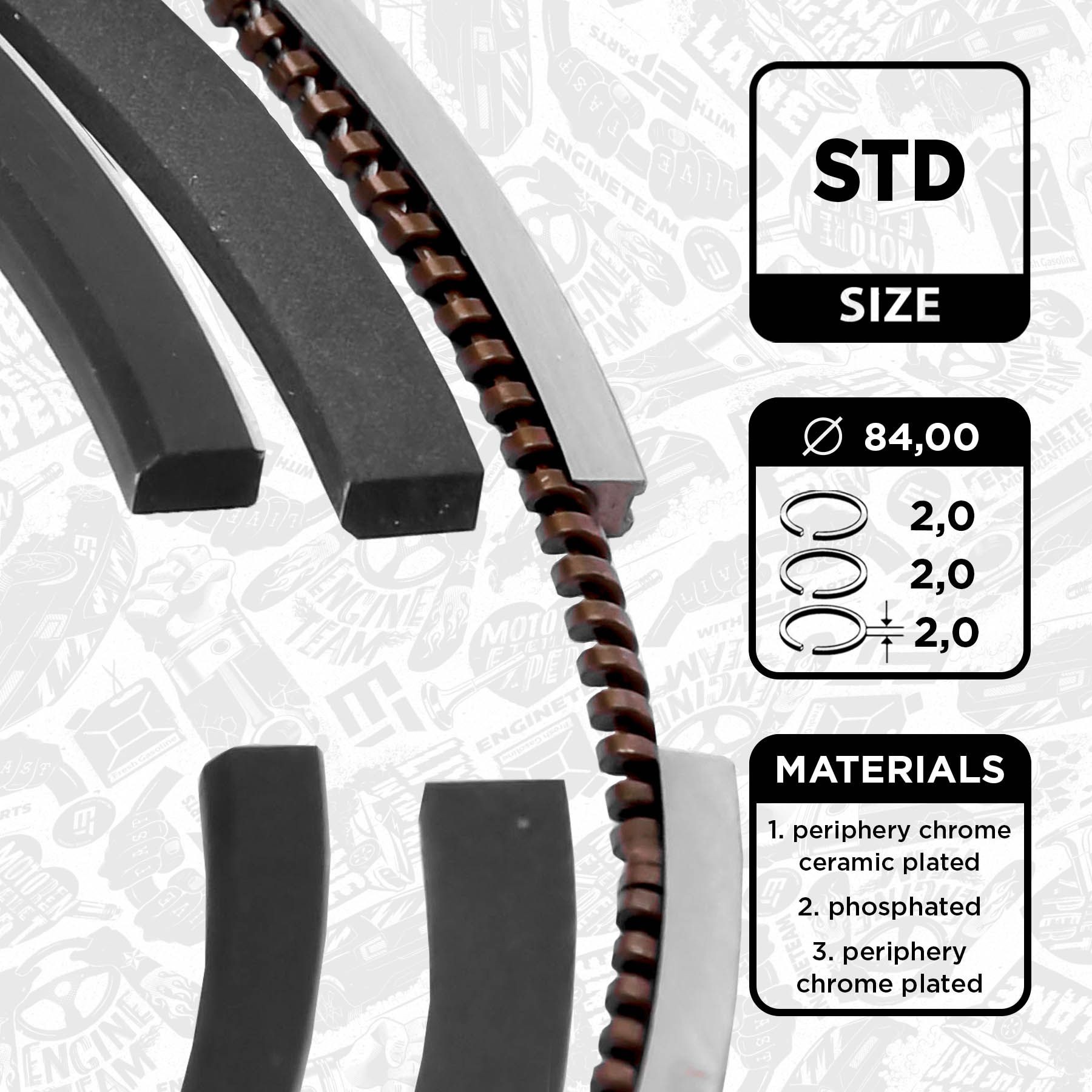 ET ENGINETEAM Kit fasce elastiche R1013500 ET ENGINETEAM R1013500 Kit fasce elastiche