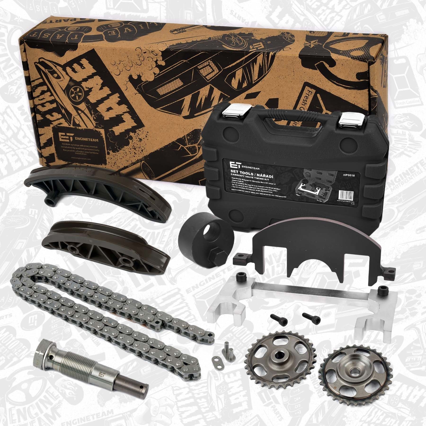 ET ENGINETEAM Kit catena distribuzione RS0055VR7 ET ENGINETEAM RS0055VR7 Catena motore Jeep COMPASS originali