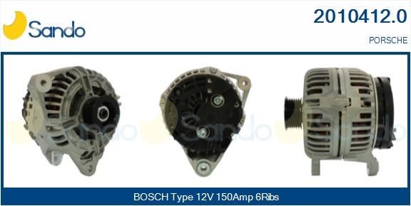 SANDO Generaator 2010412.0 Generaator SANDO Porsche BOXSTER 2010412.0
