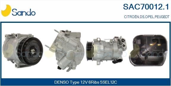 SANDO Compresseur de climatisation SAC70012.1 SANDO SAC70012.1 Compresseur d'air climatisé 508 II prix
