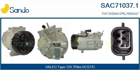 SANDO Aircopomp SAC71037.1 SAC71037.1 AC-compressor NISSAN JUKE SANDO