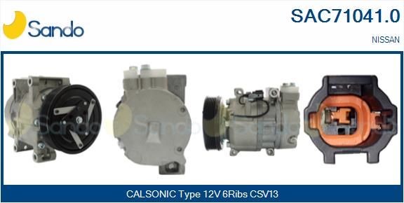 SANDO AC-kompressor SAC71041.0 SANDO SAC71041.0 AC pumpe Nissan X-Trail T30 billige