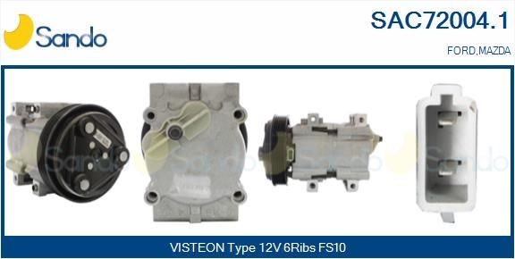 SANDO Air conditioning compressor SAC72004.1 SANDO SAC72004.1 Mazda 121 Jasm ac compressor replacement