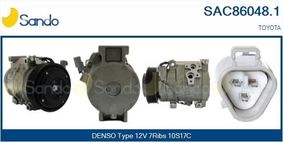 SANDO Compresor, aire acondicionado SAC86048.1 SANDO SAC86048.1 Aire acondicionado y ventilación Previa / Estima II (XR30) 2006