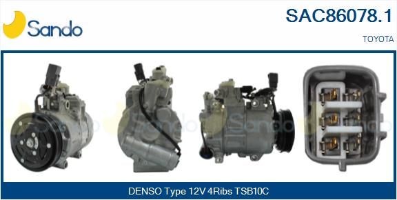 AC-kompressor SANDO SAC86078.1 SANDO SAC86078.1: Ac klimakompressor Toyota IQ 2014