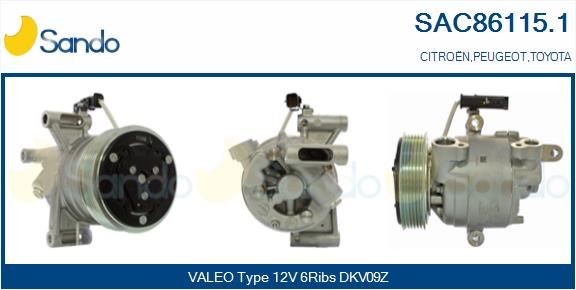 SANDO AC-kompressor SAC86115.1 SANDO SAC86115.1 Luftkondisjonering Toyota Aygo AB 40 2020
